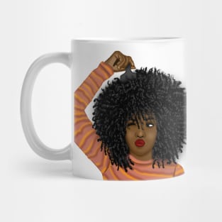 cute black girl digital art Mug